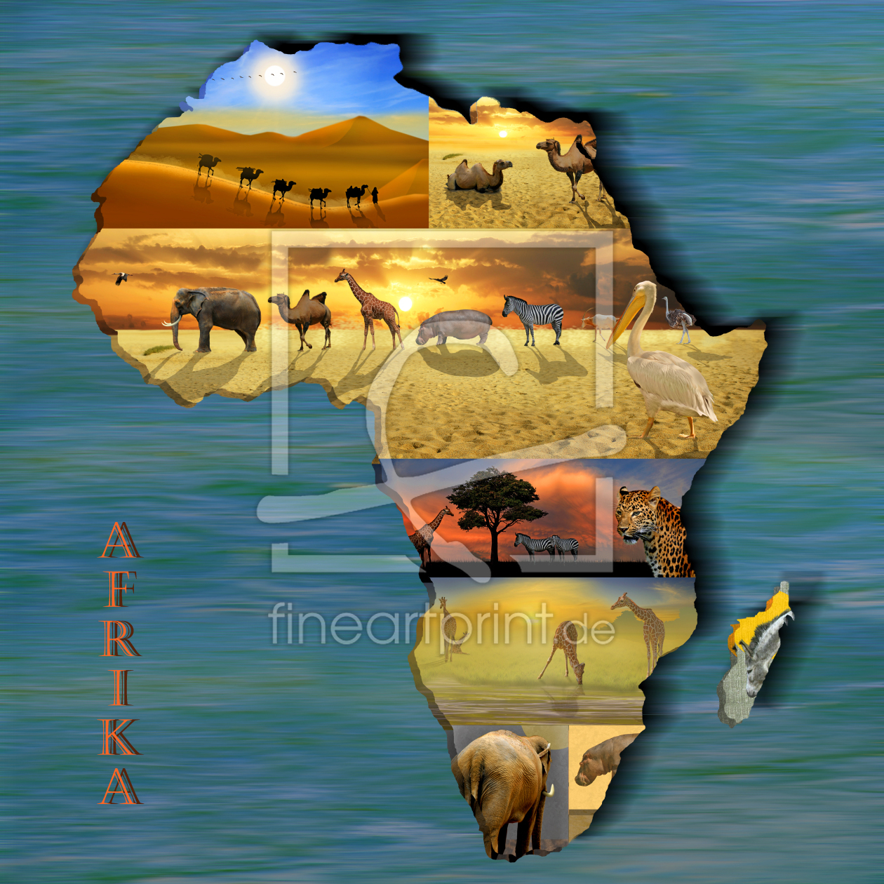Bild-Nr.: 10329095 Kontinent Afrika Collage erstellt von Mausopardia