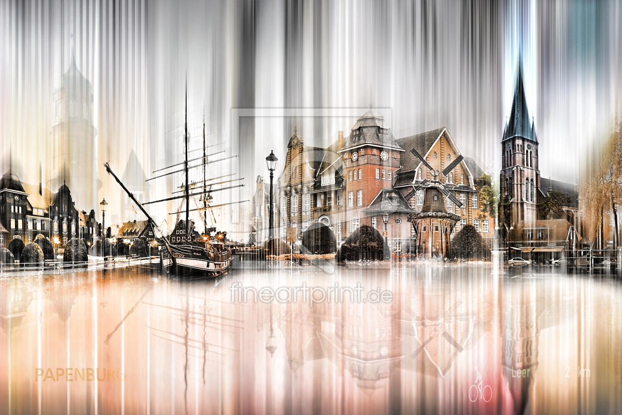Bild-Nr.: 10590207 Papenburg Skyline Abstrakte Collage erstellt von Galerie-Fotoeffekt
