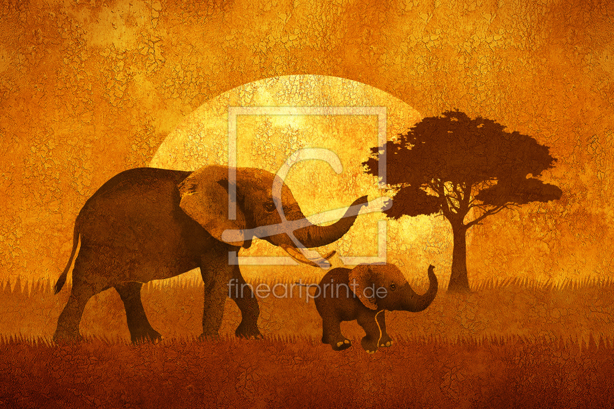 Bild-Nr.: 10608170 Elefanten Afrika 2 ohne Schrift erstellt von Mausopardia