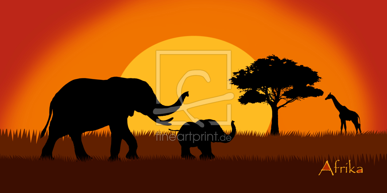 Bild-Nr.: 10622266 Wildlife Afrika mit Elefanten erstellt von Mausopardia