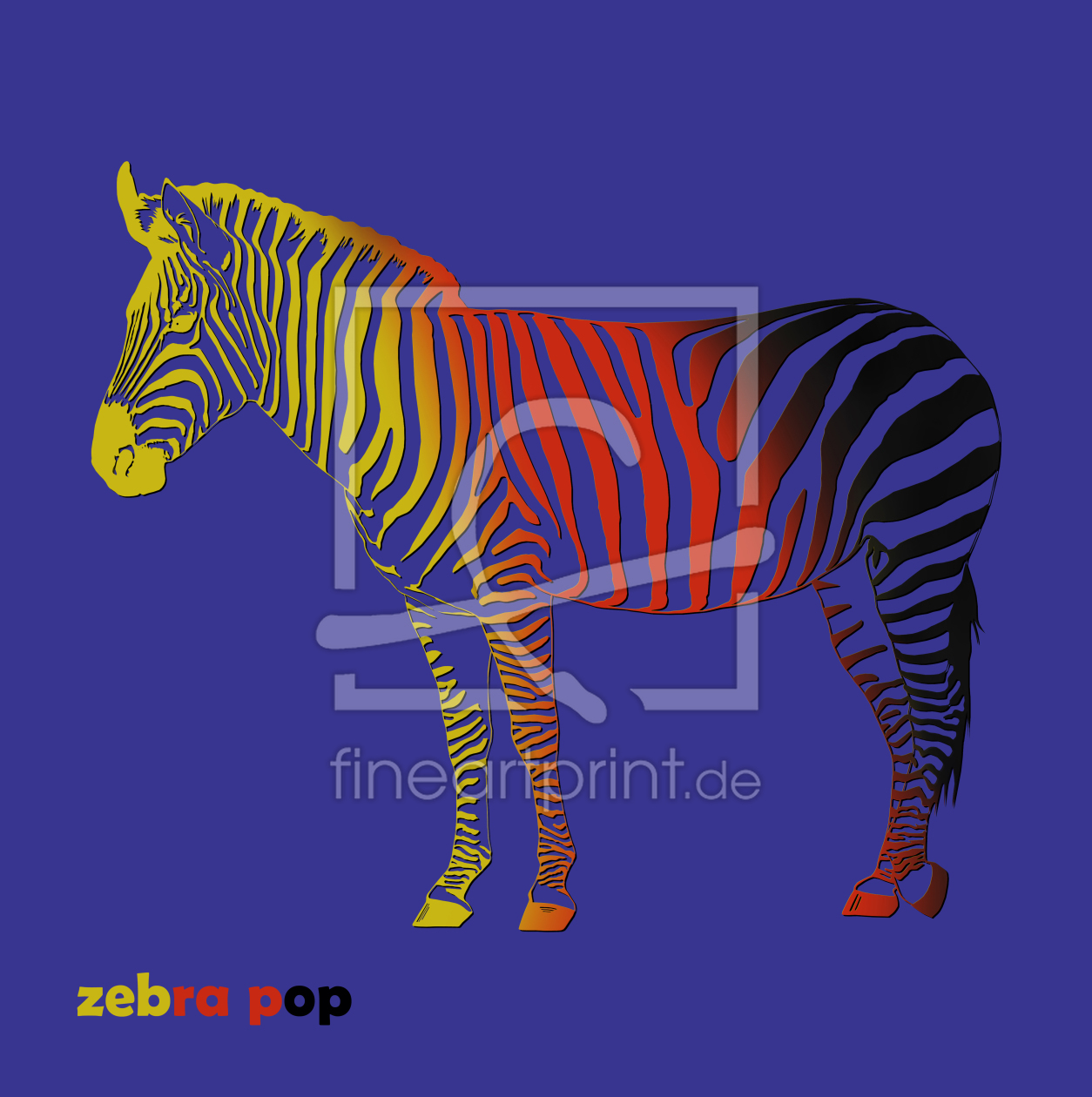 Bild-Nr.: 10753693 Zebra POP-ART bunt II erstellt von Mausopardia