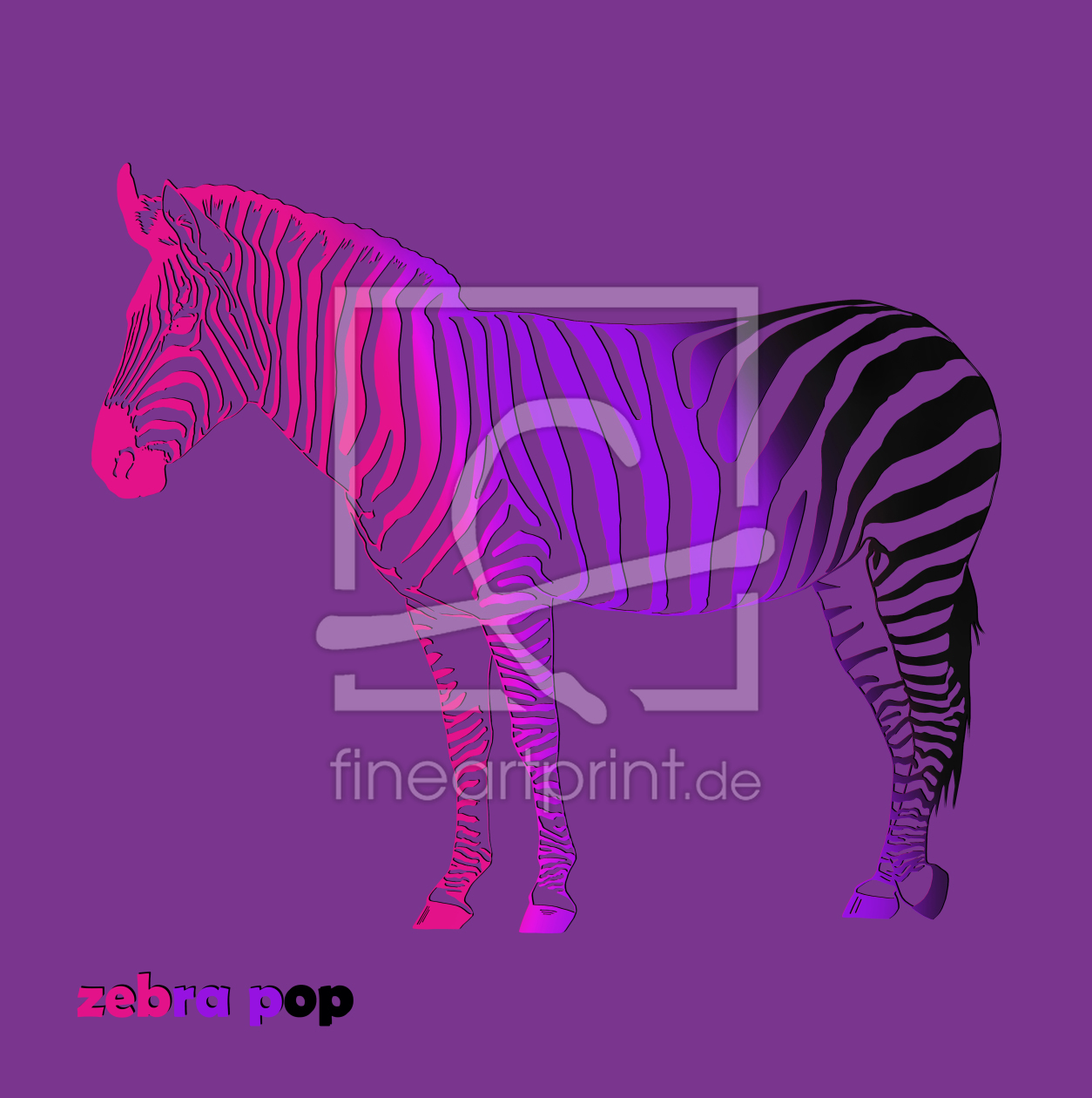 Bild-Nr.: 10753695 Zebra POP-ART pink-lila erstellt von Mausopardia