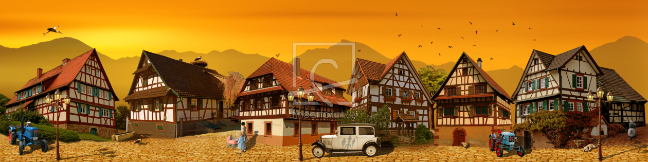Bild-Nr.: 11377603 Dorfstraße mit Fachwerkhäuser von Michelbach  erstellt von Mausopardia