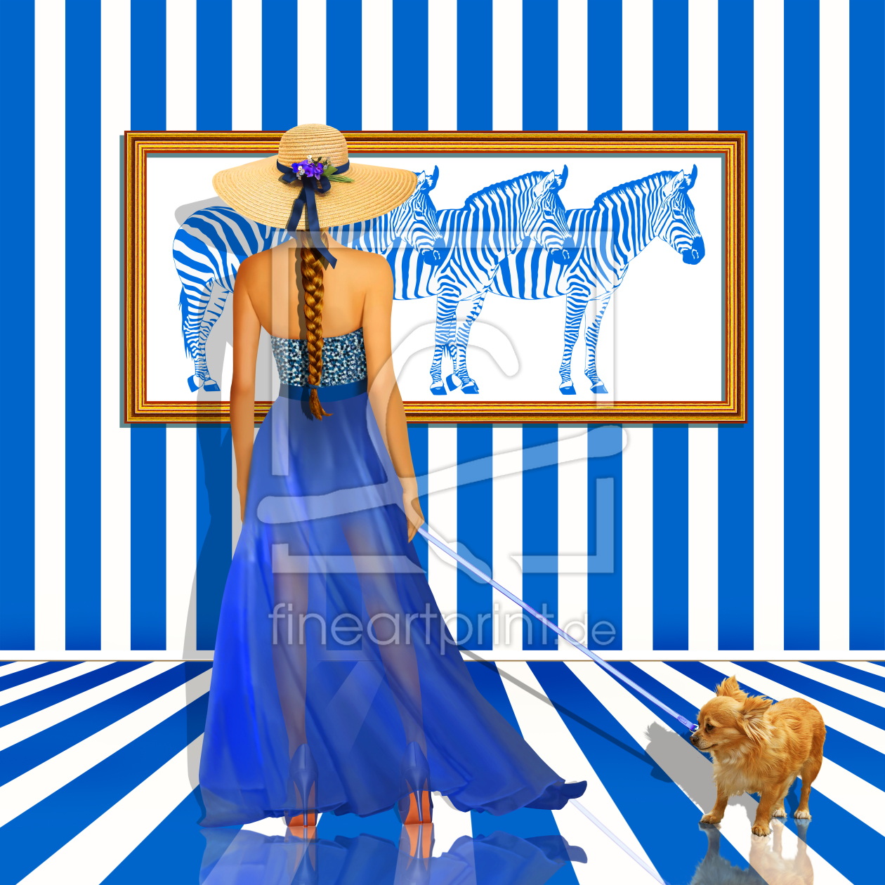Bild-Nr.: 11570234 Serie: Das Damenquartett 2 Blau-Weiss erstellt von Mausopardia