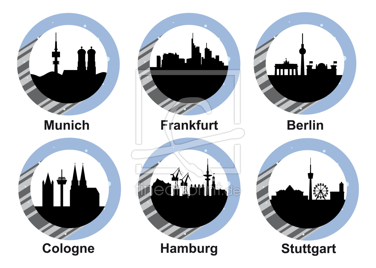 Bild-Nr.: 11664332 Icon Set Deutsche Städte erstellt von Wolfgang Zwanzger
