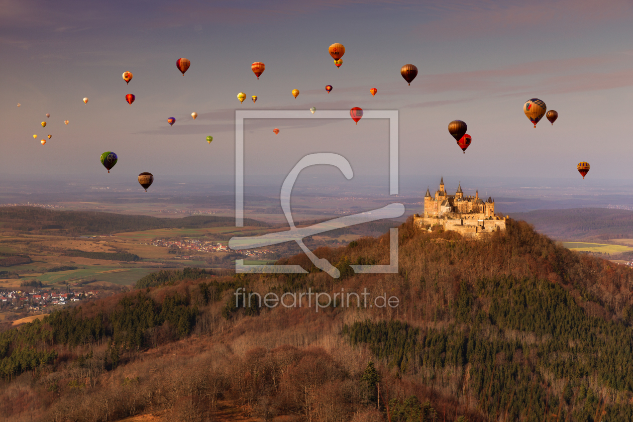 Bild-Nr.: 11684252 Burg Hohenzollern Heißluftballon Fesselballon erstellt von Thomas Herzog