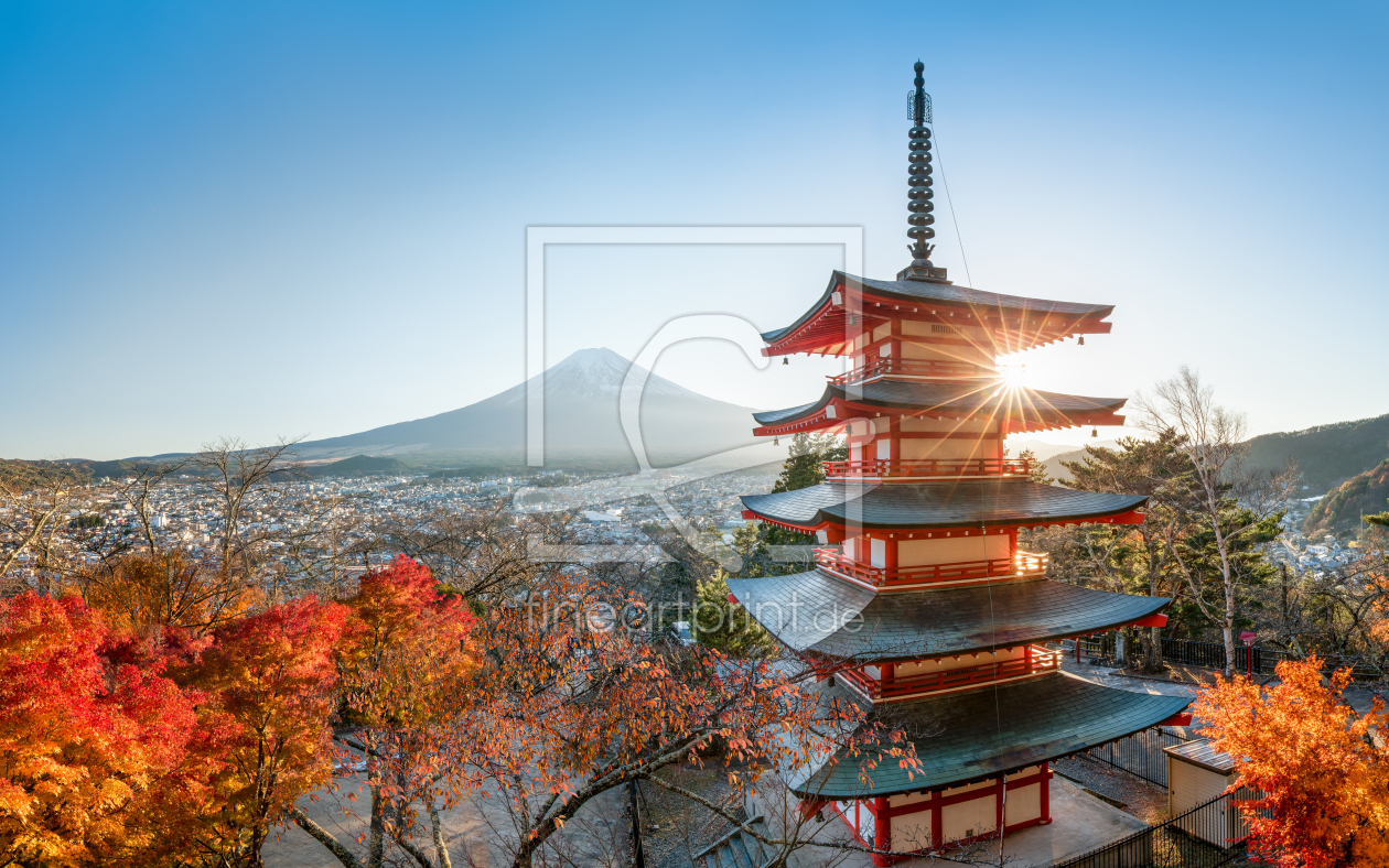 Bild-Nr.: 11719270 Chureito Pagoda und Mount Fuji in Fujiyoshida Japan erstellt von eyetronic