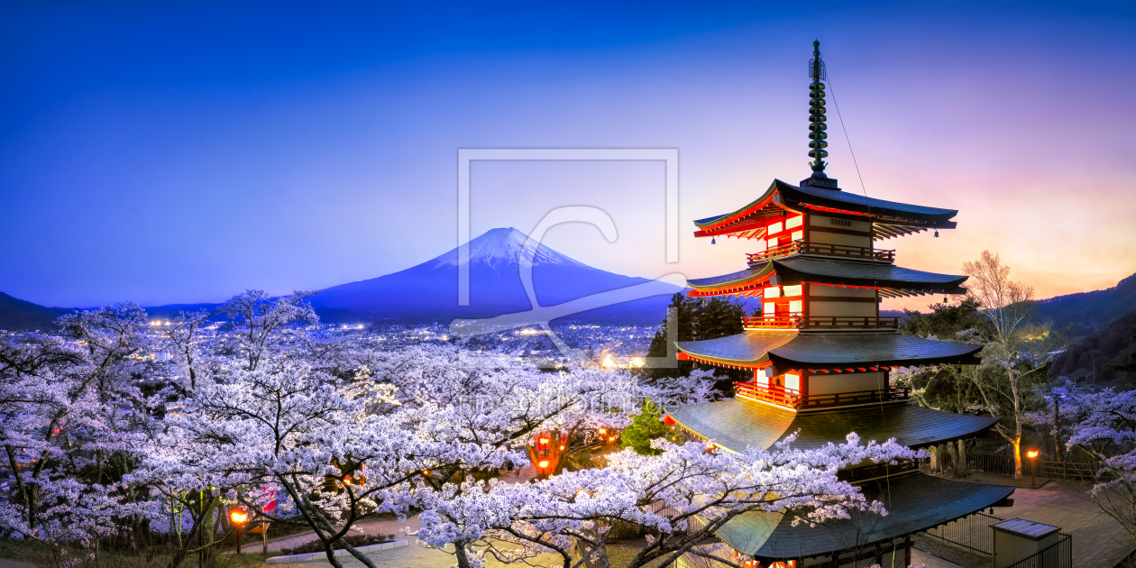 Bild-Nr.: 11884470 Chureito Pagode und Berg Fuji zur Kirschblüte erstellt von eyetronic