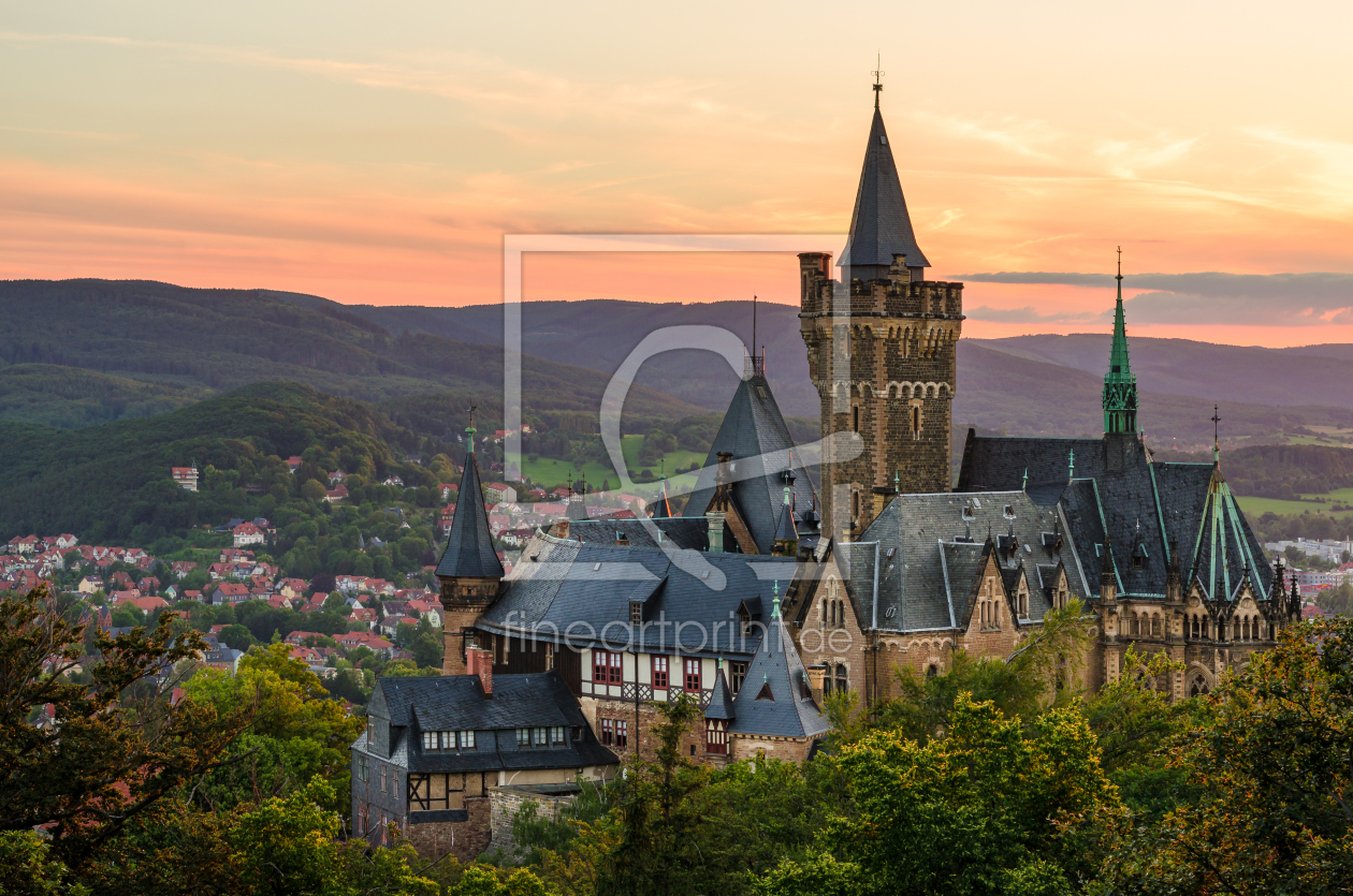 Bild-Nr.: 11890176 Schloss Wernigerode bei Sonnenuntergang erstellt von Robin-Oelschlegel-Photography