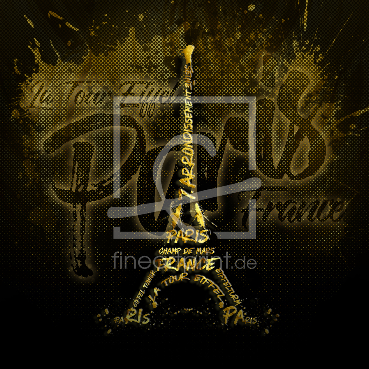 Bild-Nr.: 11932932 Digital-Art Eiffelturm - Goldene Flammen  erstellt von Melanie Viola