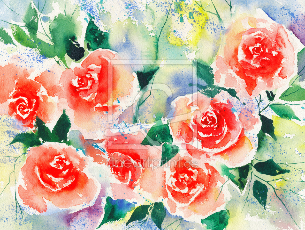 Bild-Nr.: 12017959 hellrote Rosen erstellt von JitkaKrause