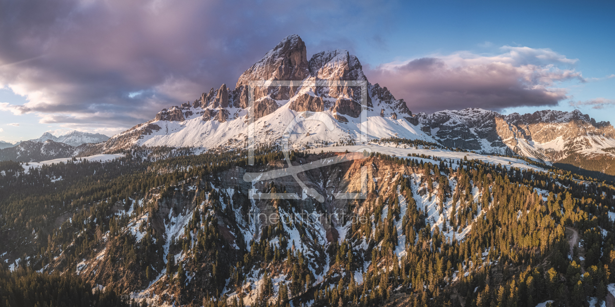 Bild-Nr.: 12439295 Dolomiten Würzjoch mit Peitlerkofel Panorama erstellt von Jean Claude Castor