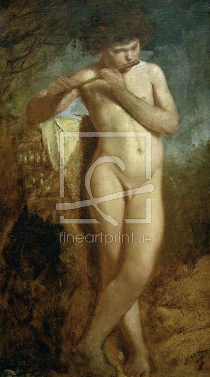 Bild-Nr.: 30000180 Feuerbach / Naked Boy Playing Flute erstellt von Feuerbach, Anselm