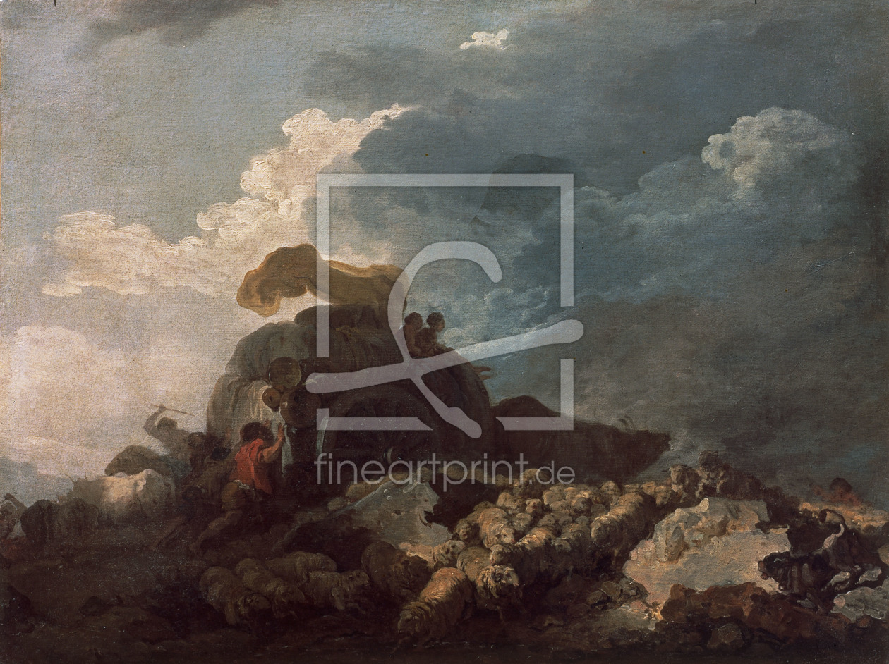 Bild-Nr.: 30000242 Fragonard / The Thunderstorm / c. 1765 erstellt von Fragonard, Jean-Honoré