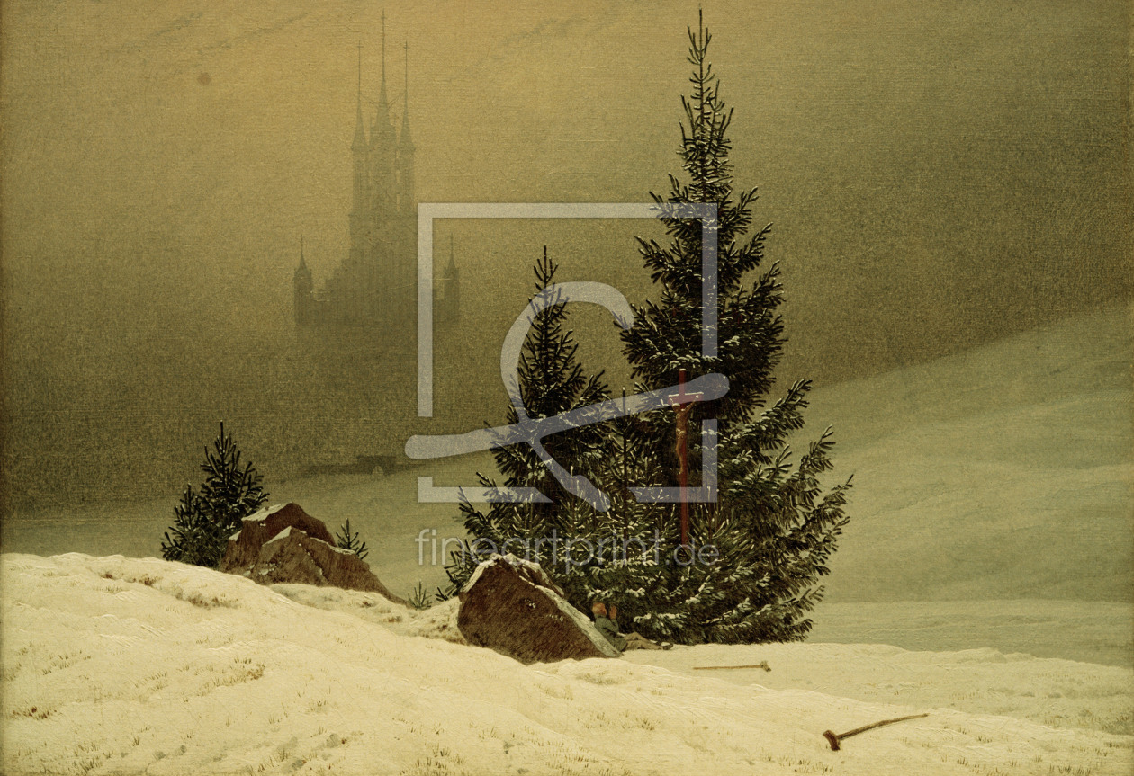 Bild-Nr.: 30000320 C.D.Friedrich, Winterlandschaft m.Kirche erstellt von Friedrich, Caspar David