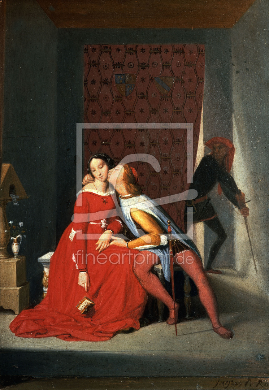 Bild-Nr.: 30001194 Ingres / Paolo and Francesca / 1850 erstellt von Ingres, Jean-Auguste-Dominique