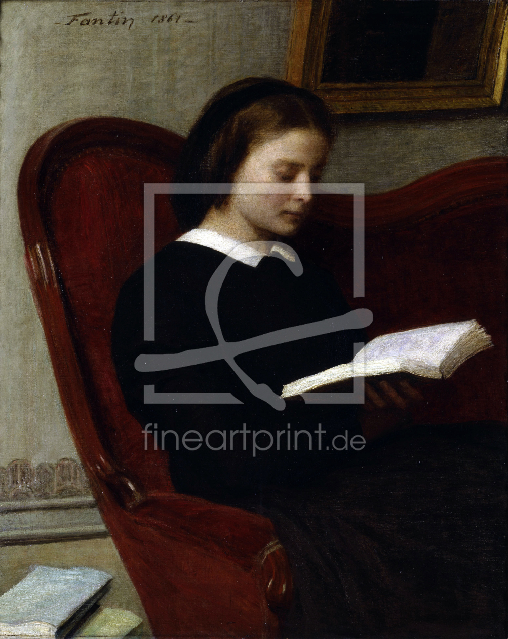 Bild-Nr.: 30001506 The Reader / Fantin-Latour / 1861 erstellt von Fantin-Latour, Henri