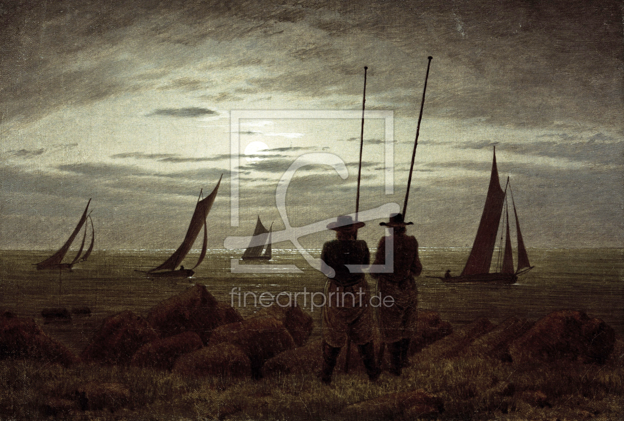 Bild-Nr.: 30001588 C.D.Friedrich, Mondnacht am Strand erstellt von Friedrich, Caspar David