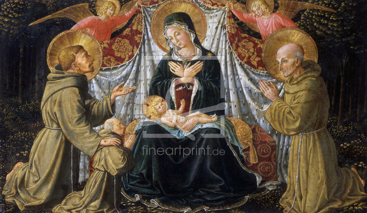 Bild-Nr.: 30002282 B.Gozzoli /Madonna & Child w.Saints/Ptg. erstellt von Gozzoli, Bennozzo