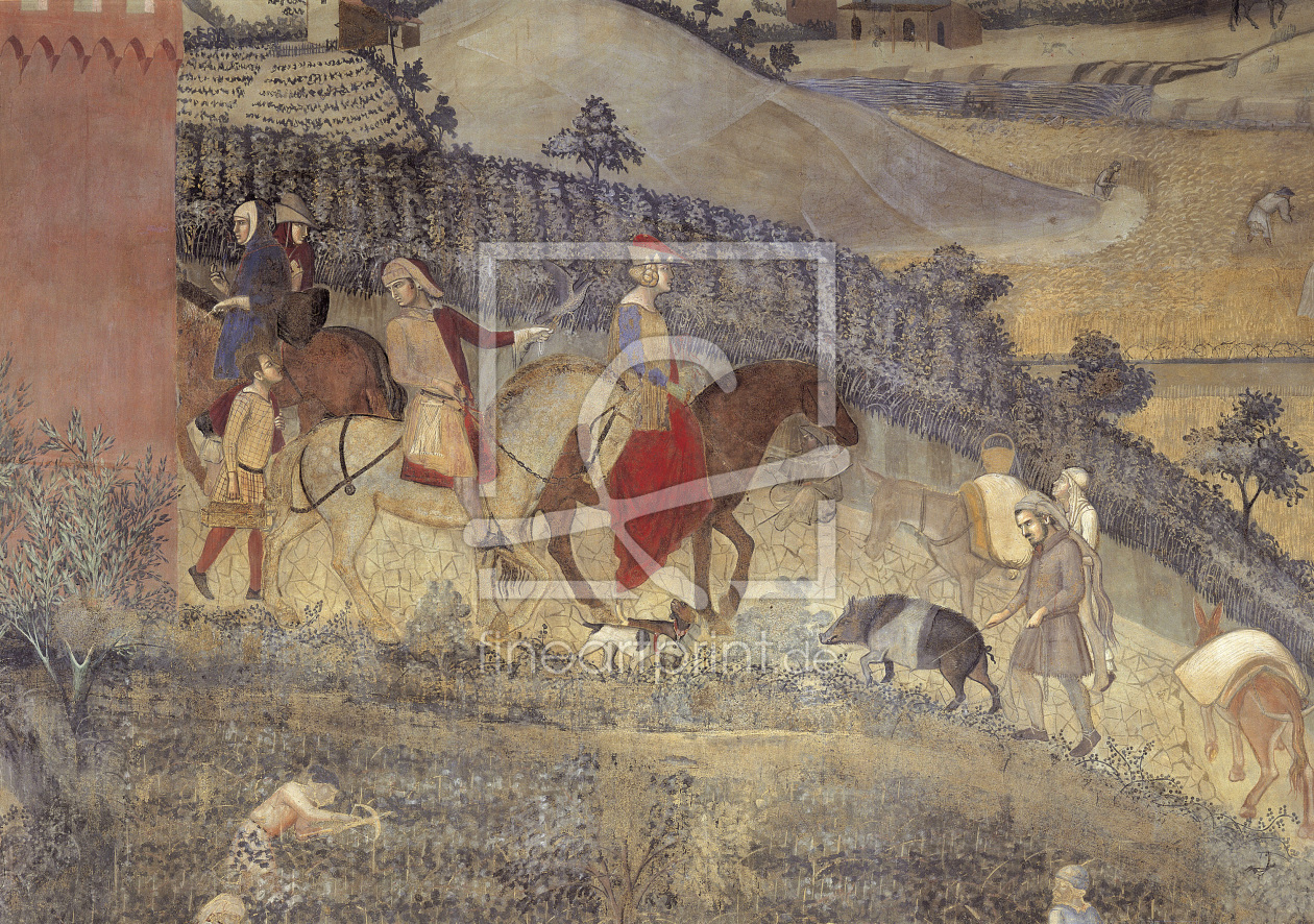 Bild-Nr.: 30002292 A.Lorenzetti /Buon Governo, Hunting erstellt von Lorenzetti, Ambrogio