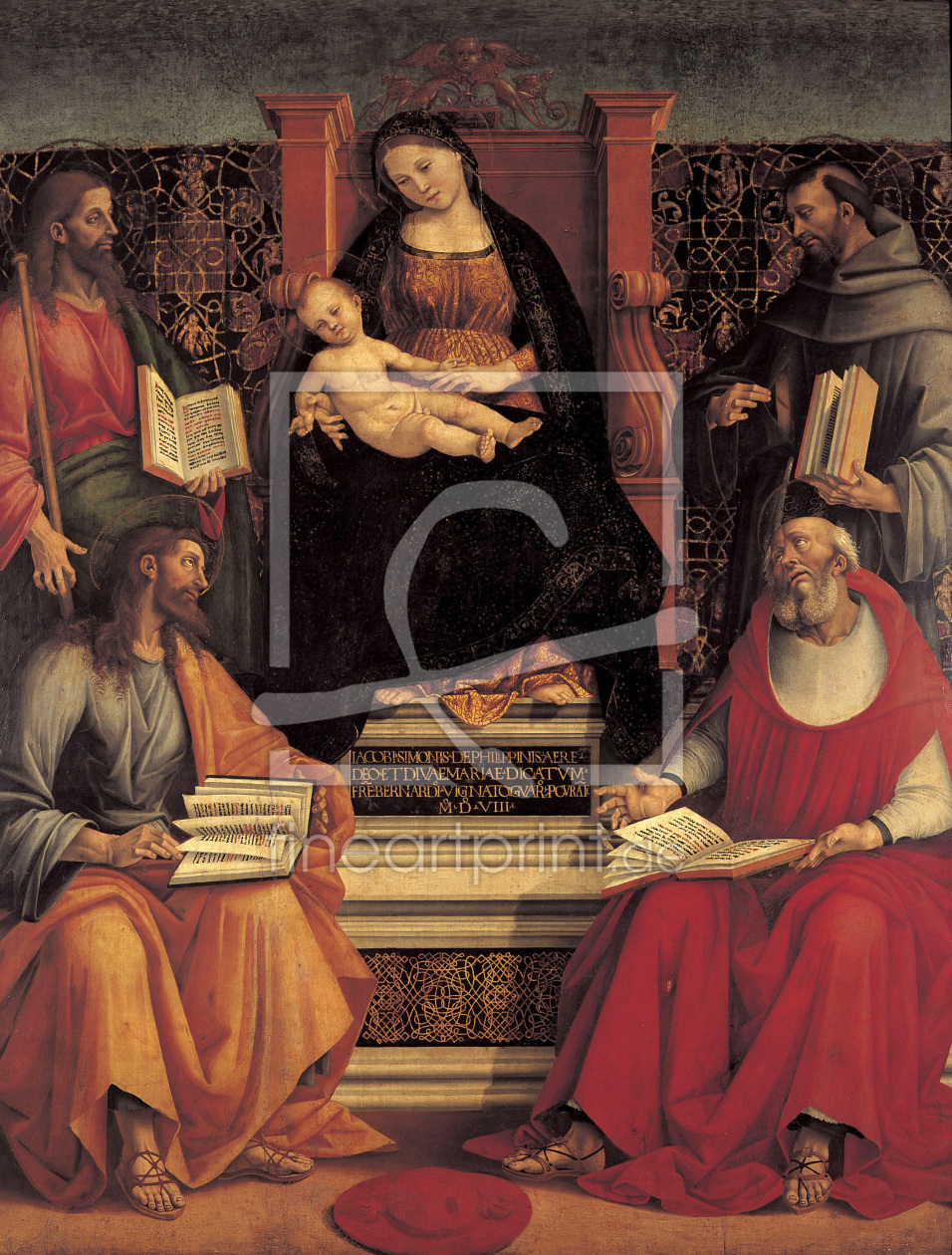 Bild-Nr.: 30002530 L.Signorelli /Mary w.Child & Saints/Ptg. erstellt von Signorelli, Luca