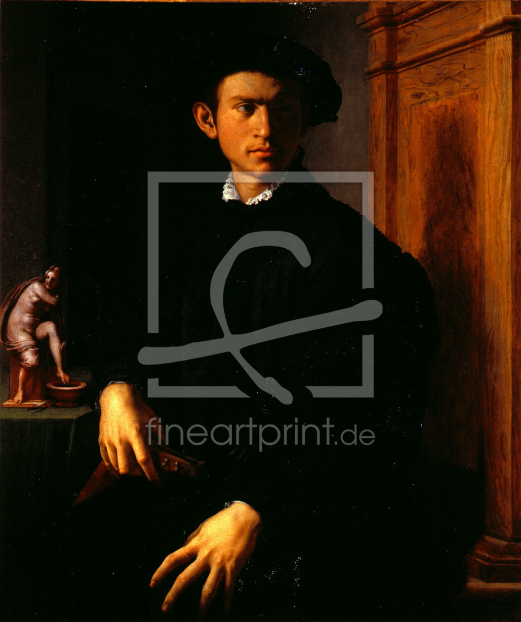Bild-Nr.: 30002760 A.Bronzino / Young Man w.Lute /c.1530/40 erstellt von Bronzino, Agnolo