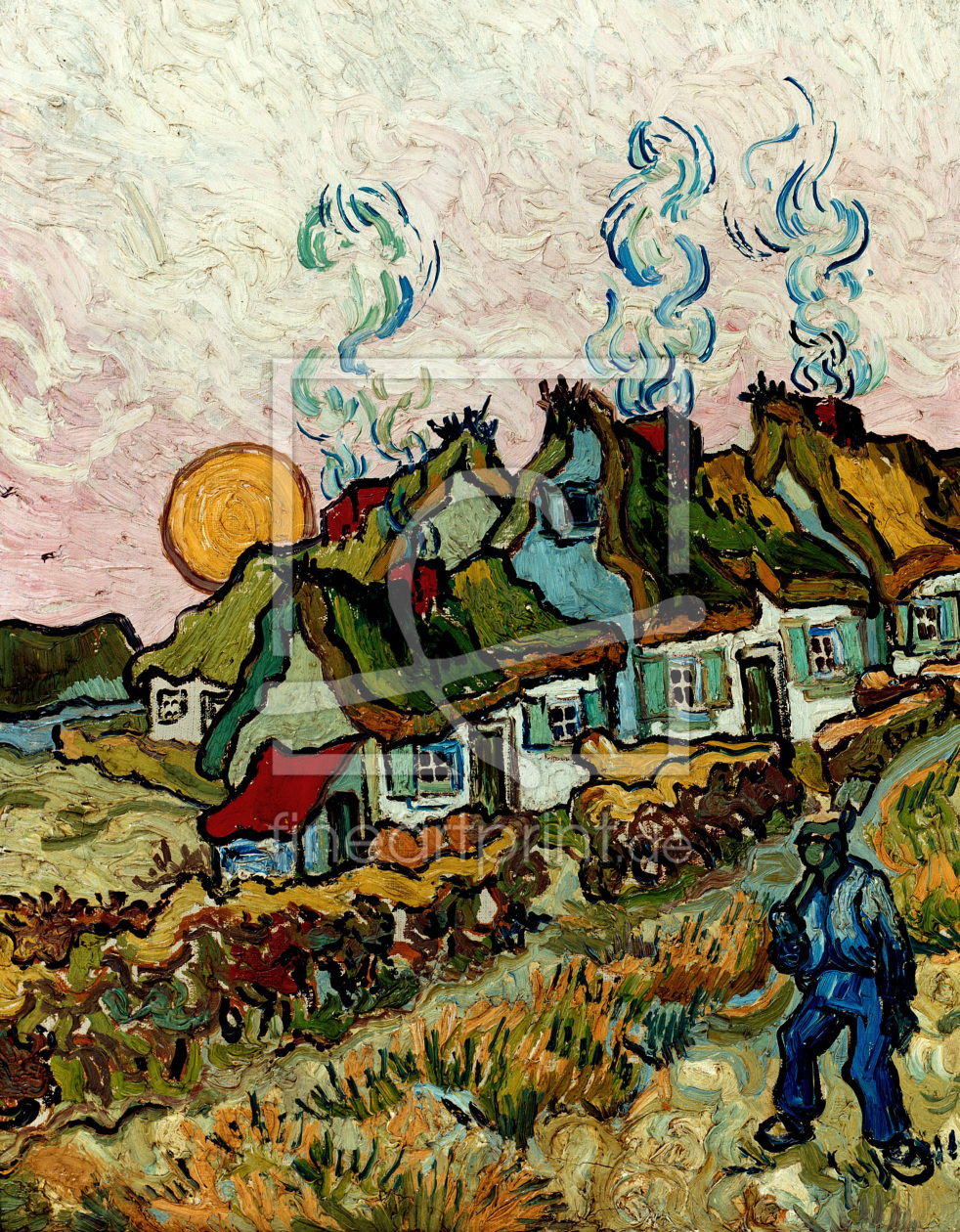 Bild-Nr.: 30003354 van Gogh / Farmhouses at sunset / 1890 erstellt von van Gogh, Vincent
