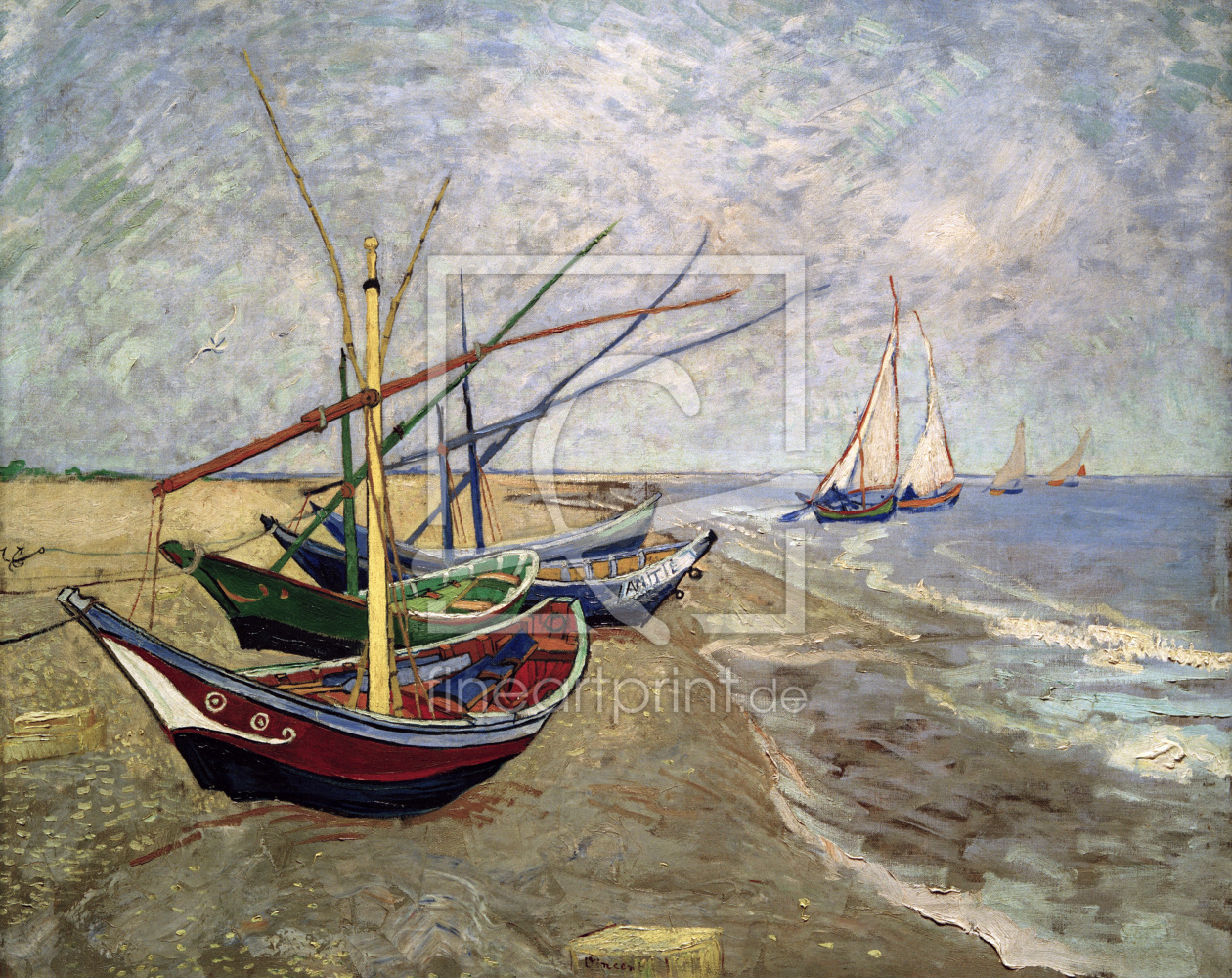 Bild-Nr.: 30003430 V.van Gogh, Boats at St.Maries/Ptg./1888 erstellt von van Gogh, Vincent