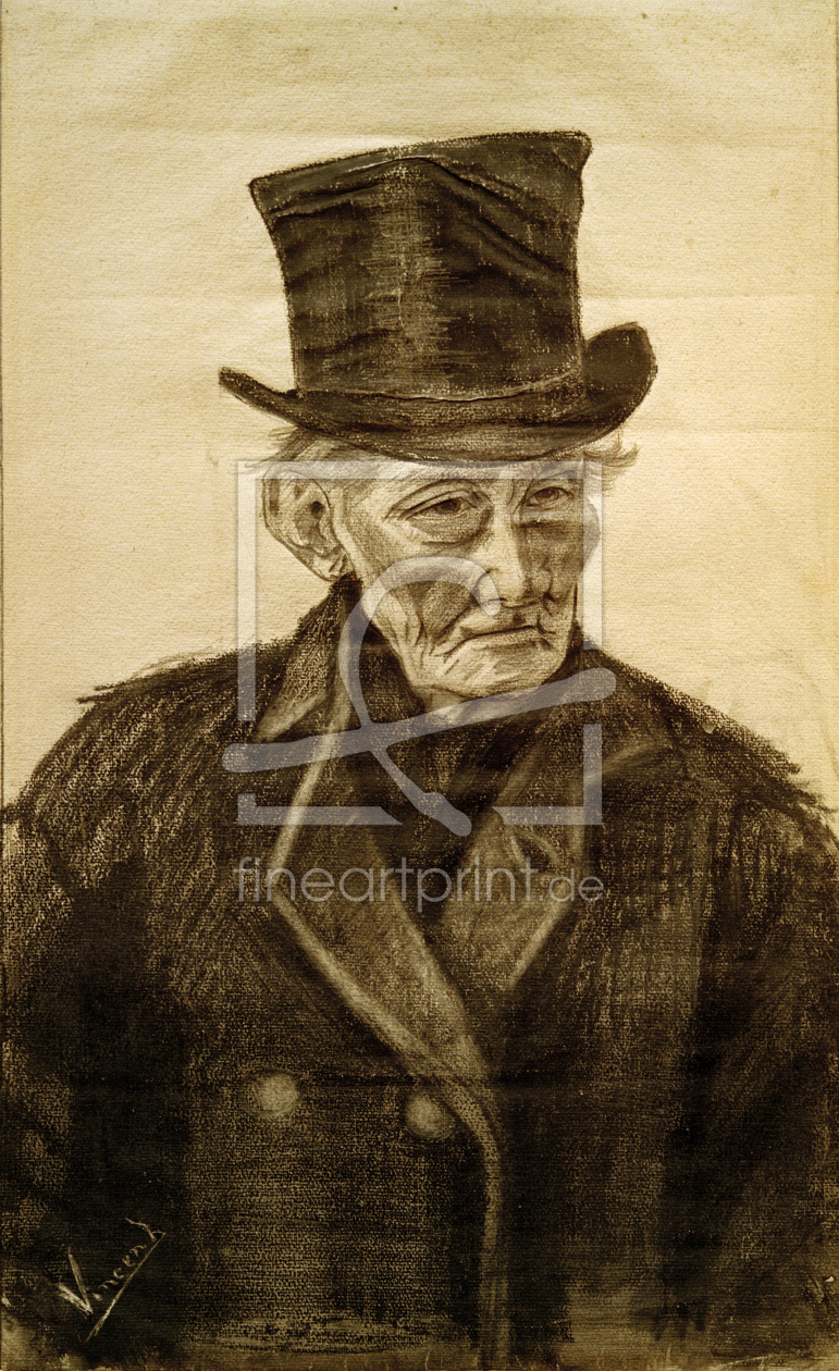 Bild-Nr.: 30003524 V.van Gogh, Old Man w.Top Hat / Draw. erstellt von van Gogh, Vincent