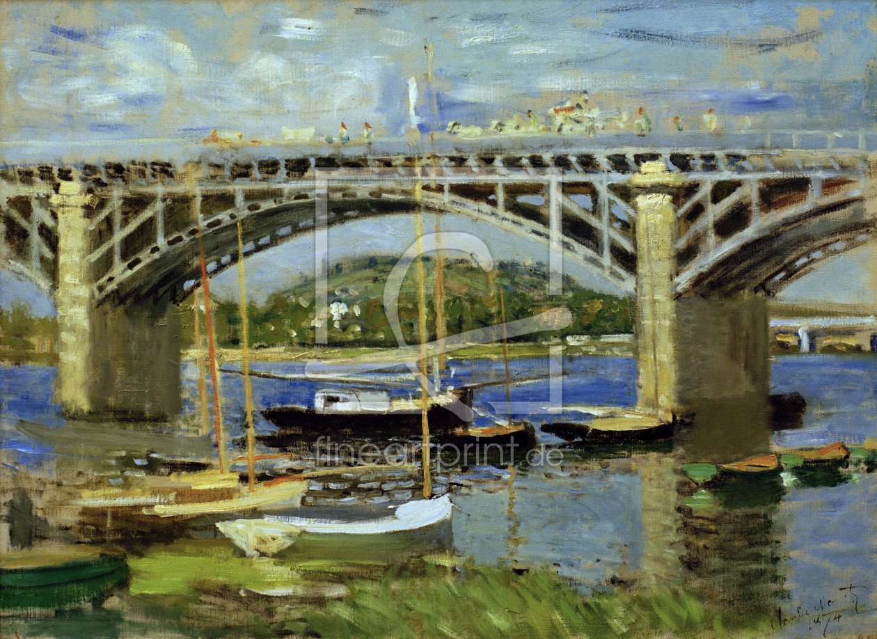 Bild-Nr.: 30003998 Monet/Bridge over Seine, Argenteuil/1874 erstellt von Monet, Claude