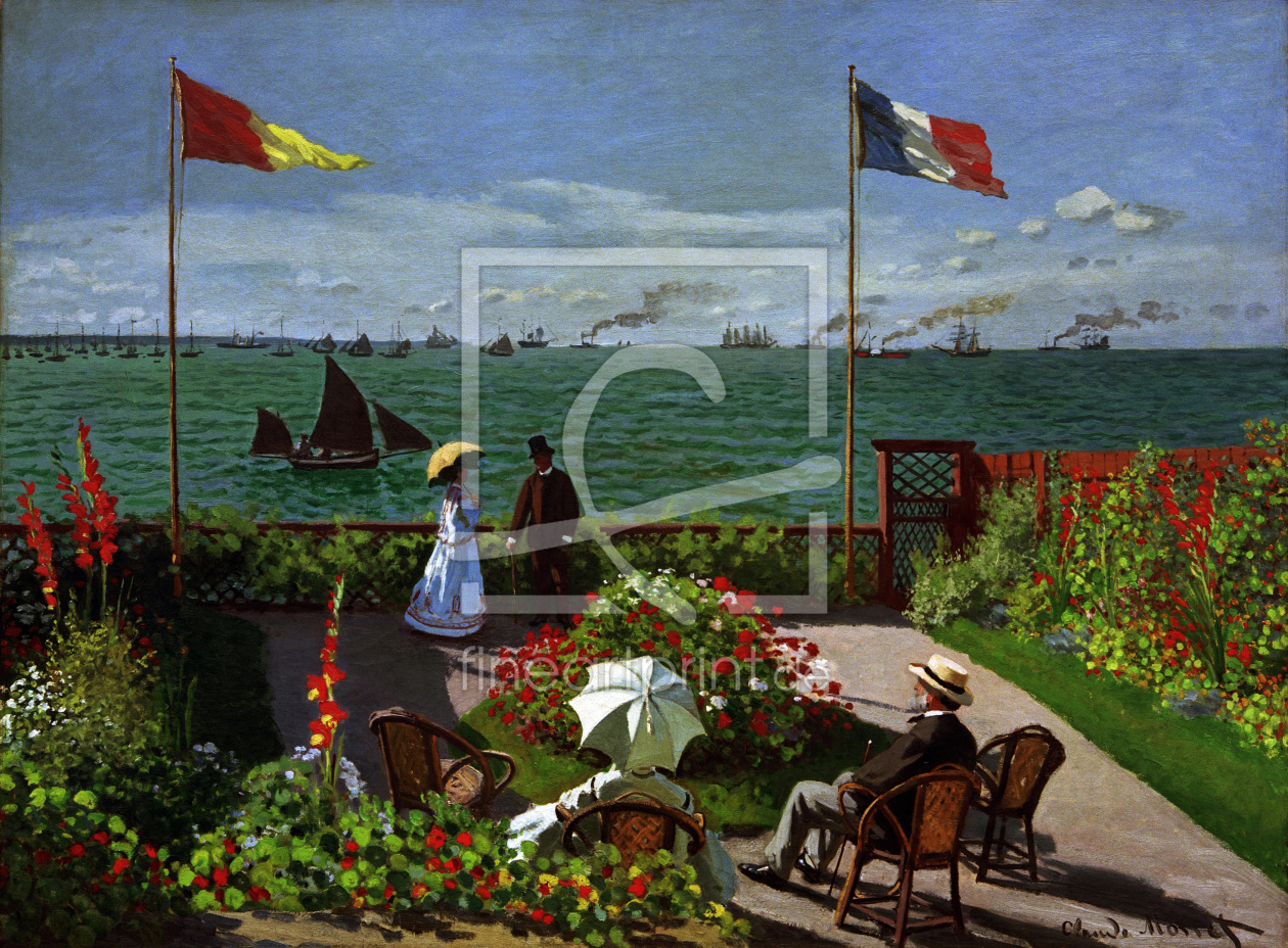 Bild-Nr.: 30004064 Claude Monet, garden in Sainte-Adresse erstellt von Monet, Claude