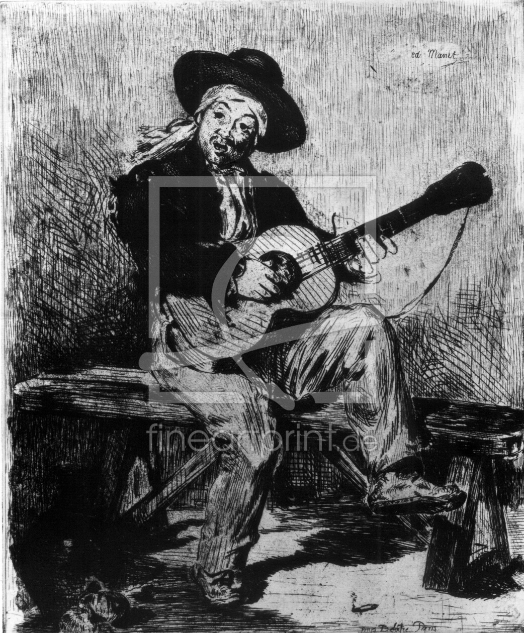 Bild-Nr.: 30005460 E.Manet, Der spanische Sänger erstellt von Manet, Edouard