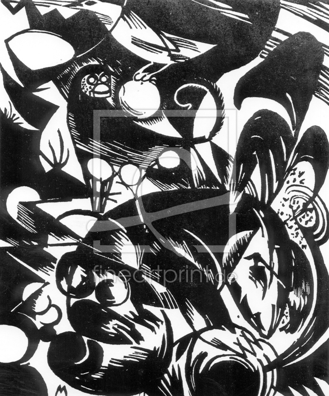 Bild-Nr.: 30005850 F.Marc / Creation I / Woodcut / 1914 erstellt von Marc, Franz