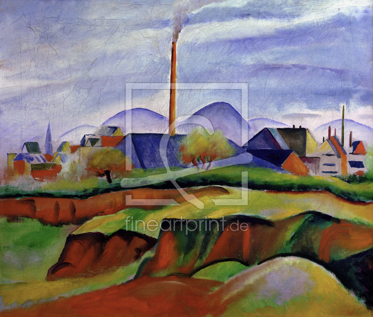 Bild-Nr.: 30006022 August Macke, Landschaft mit Fabrik erstellt von Macke, August