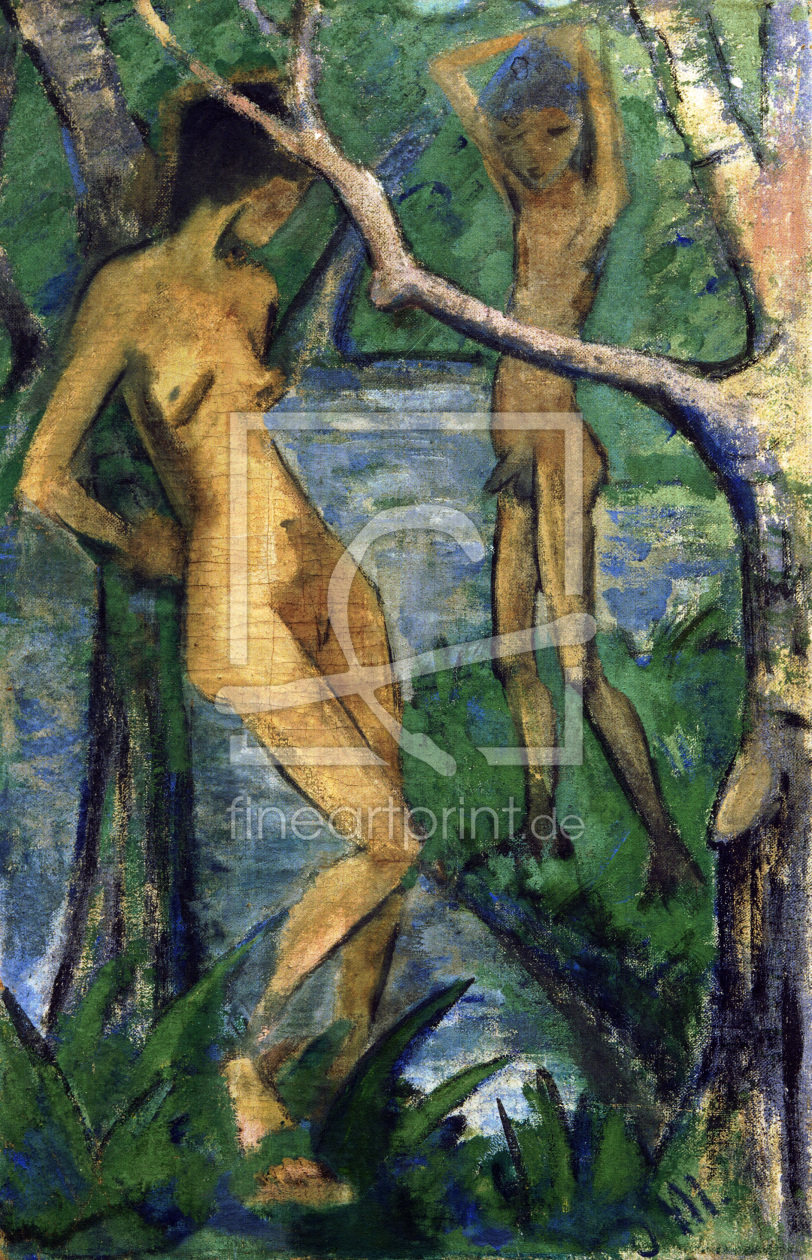 Bild-Nr.: 30006076 O.Mueller, Girl and Boy at Pond / 1920 erstellt von Mueller, Otto