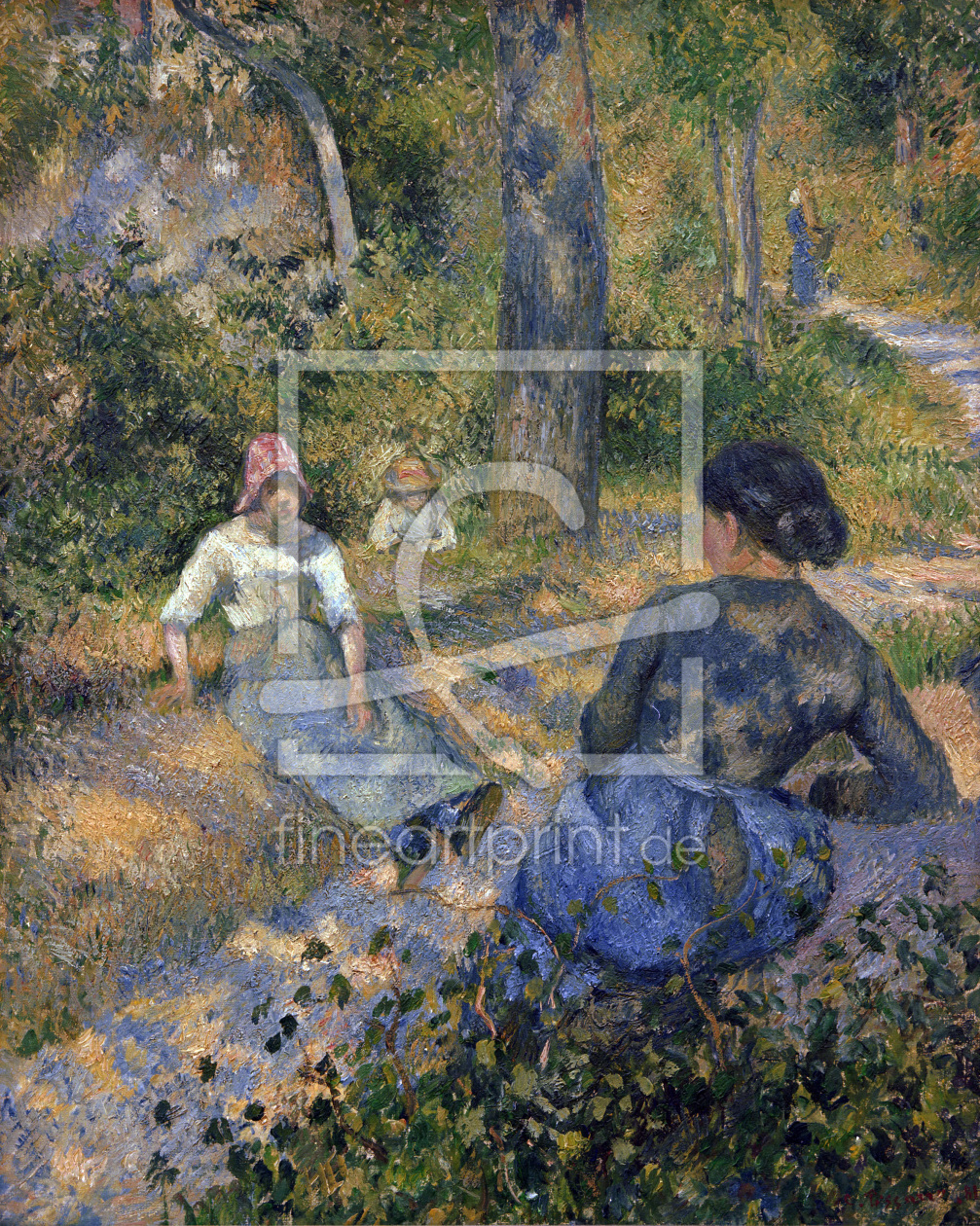 Bild-Nr.: 30006350 C.Pissarro, Bäuerinnen bei der Rast erstellt von Pissarro, Camille