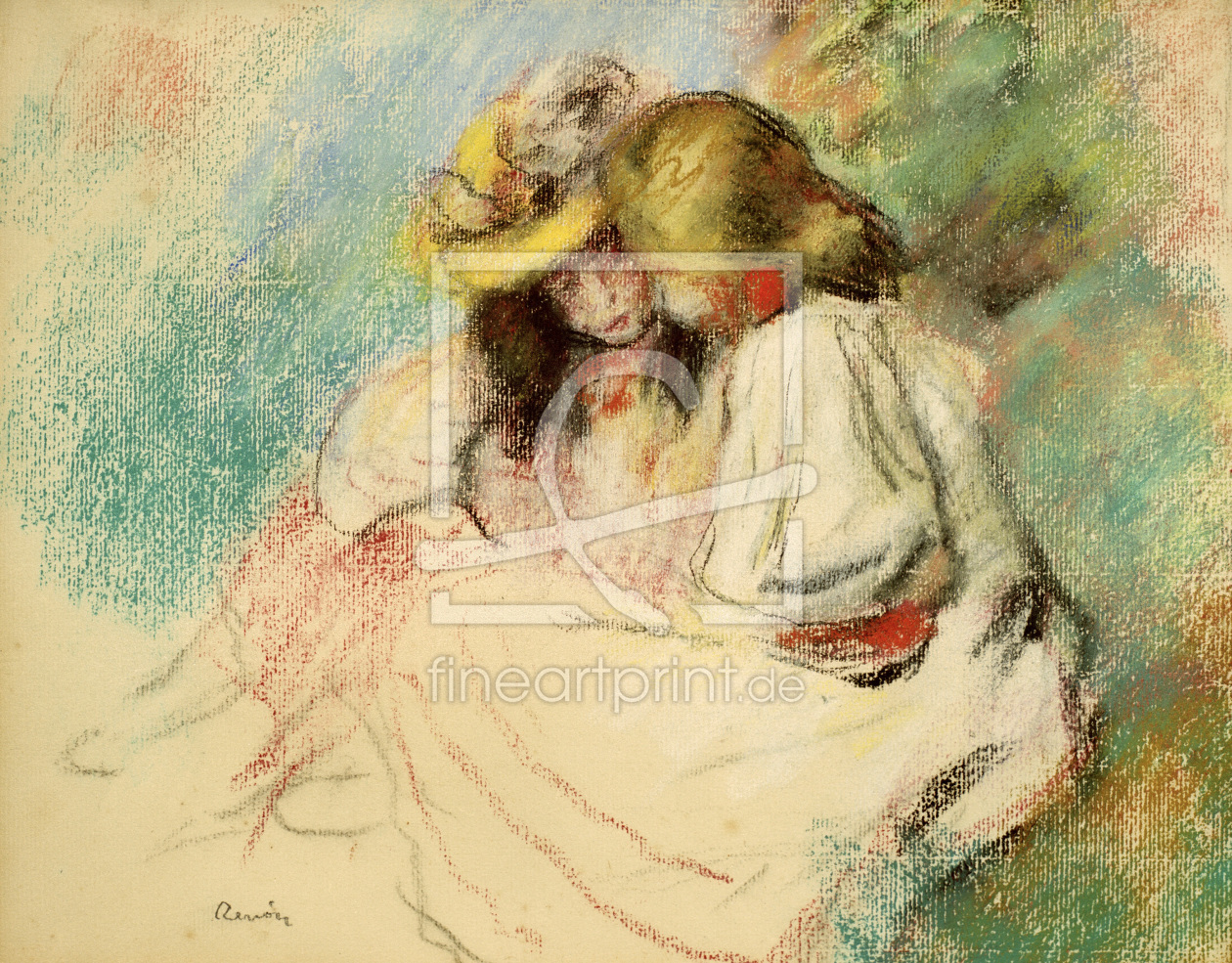 Bild-Nr.: 30006948 Renoir / Two reading girls / c.1890 erstellt von Renoir, Pierre-Auguste