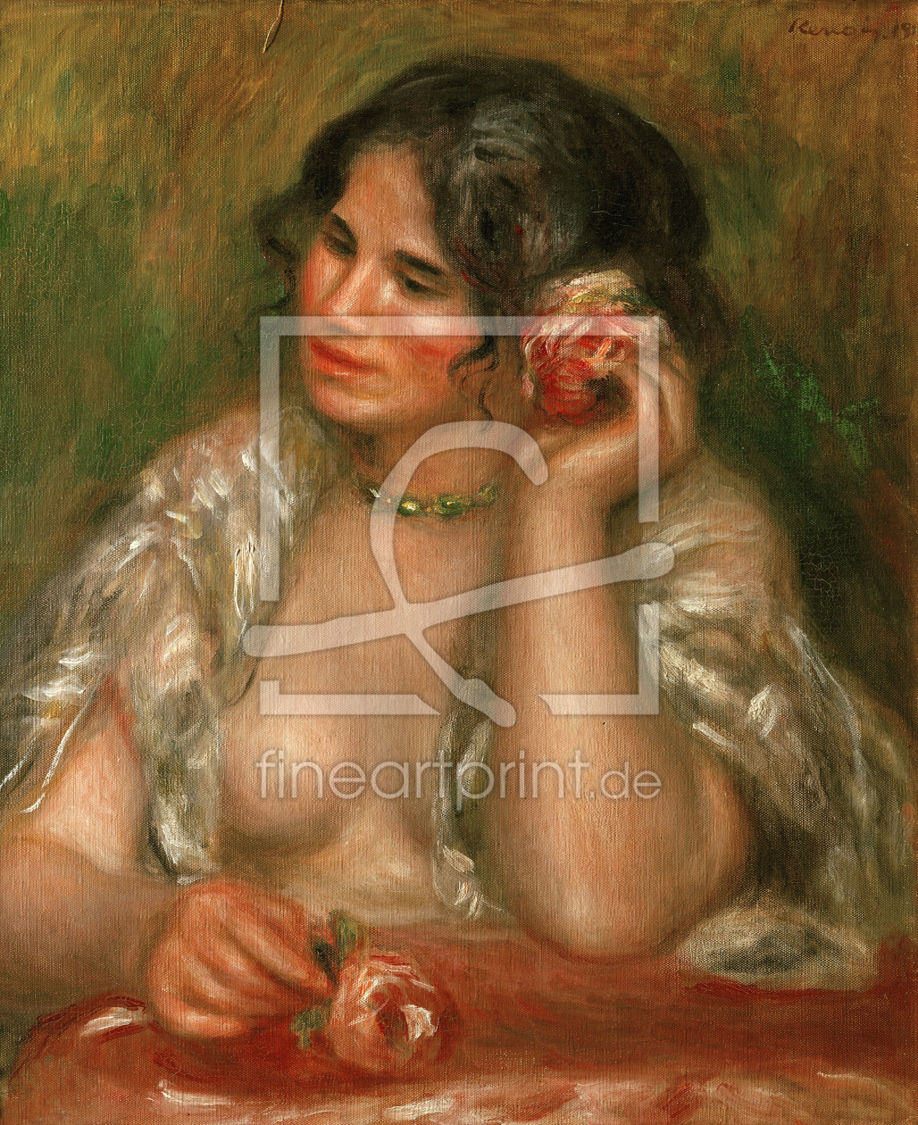 Bild-Nr.: 30007116 Renoir / Gabrielle a la rose / 1911 erstellt von Renoir, Pierre-Auguste