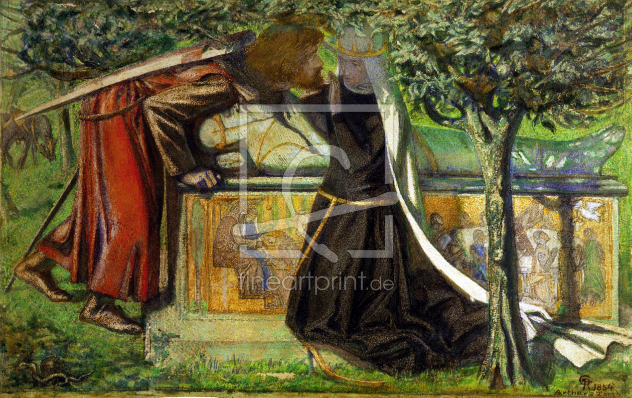 Bild-Nr.: 30007194 Lancelot at King Arthur's tomb/ Rossetti erstellt von Rossetti, Dante Gabriel