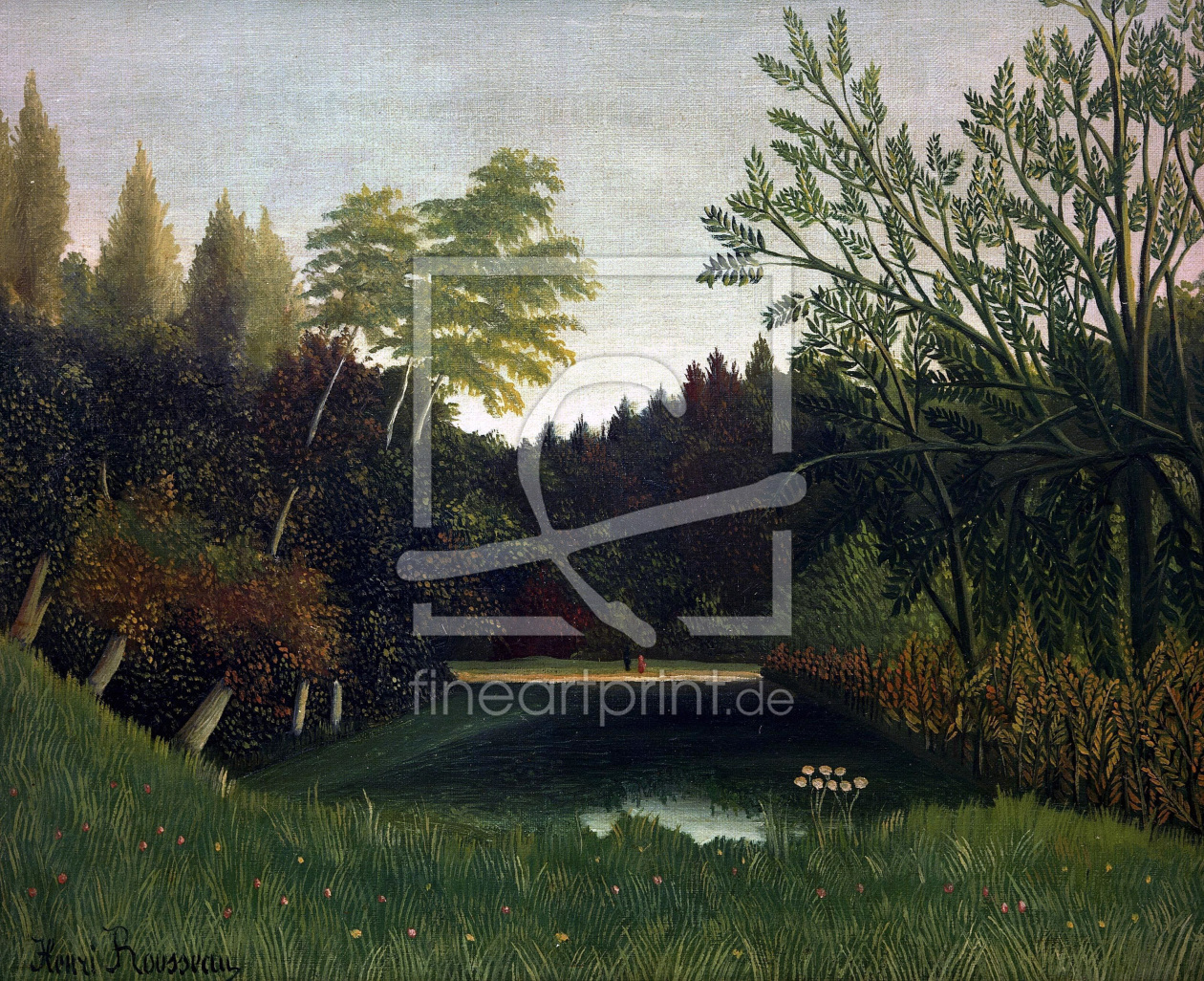 Bild-Nr.: 30007210 H.Rousseau, View of Bois de Boulogne erstellt von Rousseau, Henri Julien Felix