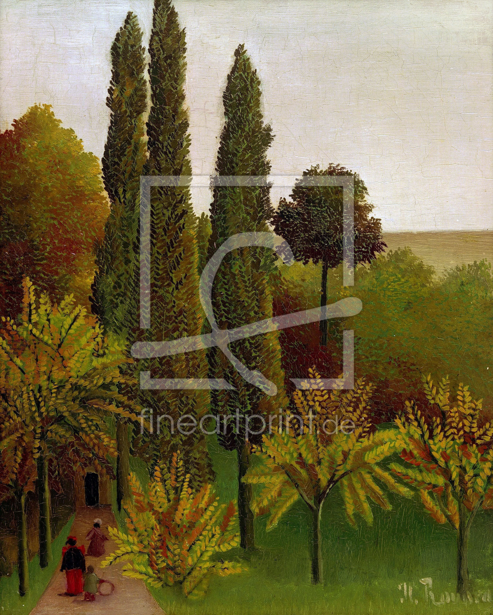 Bild-Nr.: 30007234 H.Rousseau, Walking in t.Parc Buttes-Ch. erstellt von Rousseau, Henri Julien Felix