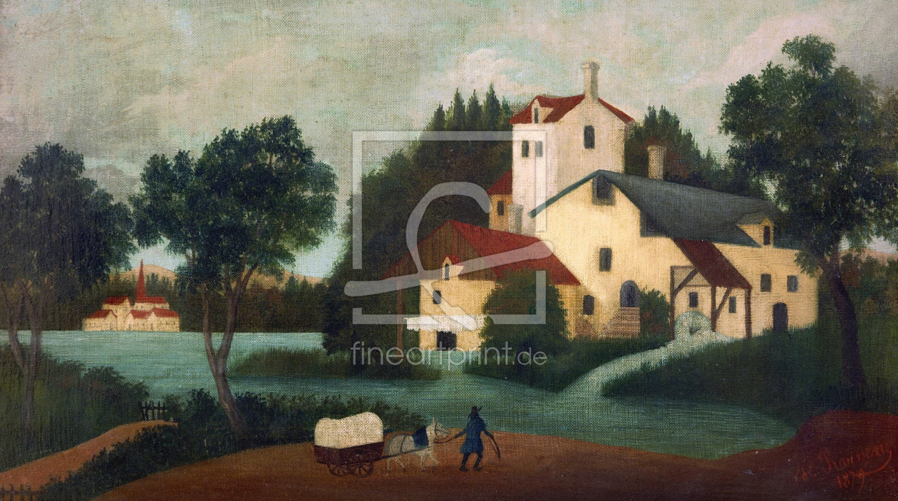 Bild-Nr.: 30007302 H.Rousseau, Horse Cart in front of Mill erstellt von Rousseau, Henri Julien Felix