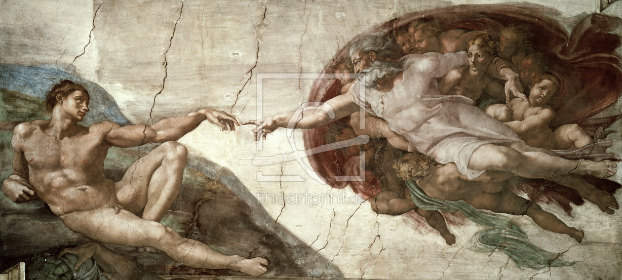 Bild-Nr.: 30007310 Michelangelo / Creation of Adam / 1511 erstellt von Buonarroti, Michelangelo (Michelangelo di Lodovico Buonarroti Simoni)