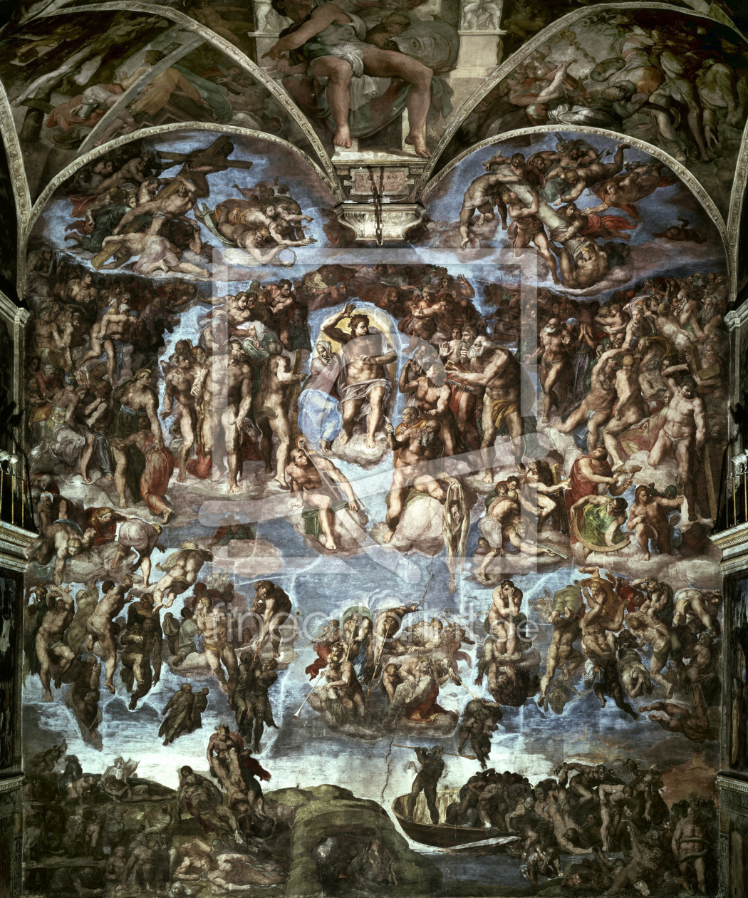 Bild-Nr.: 30007314 Last Judgement / Michelangelo / 1536-41 erstellt von Buonarroti, Michelangelo (Michelangelo di Lodovico Buonarroti Simoni)