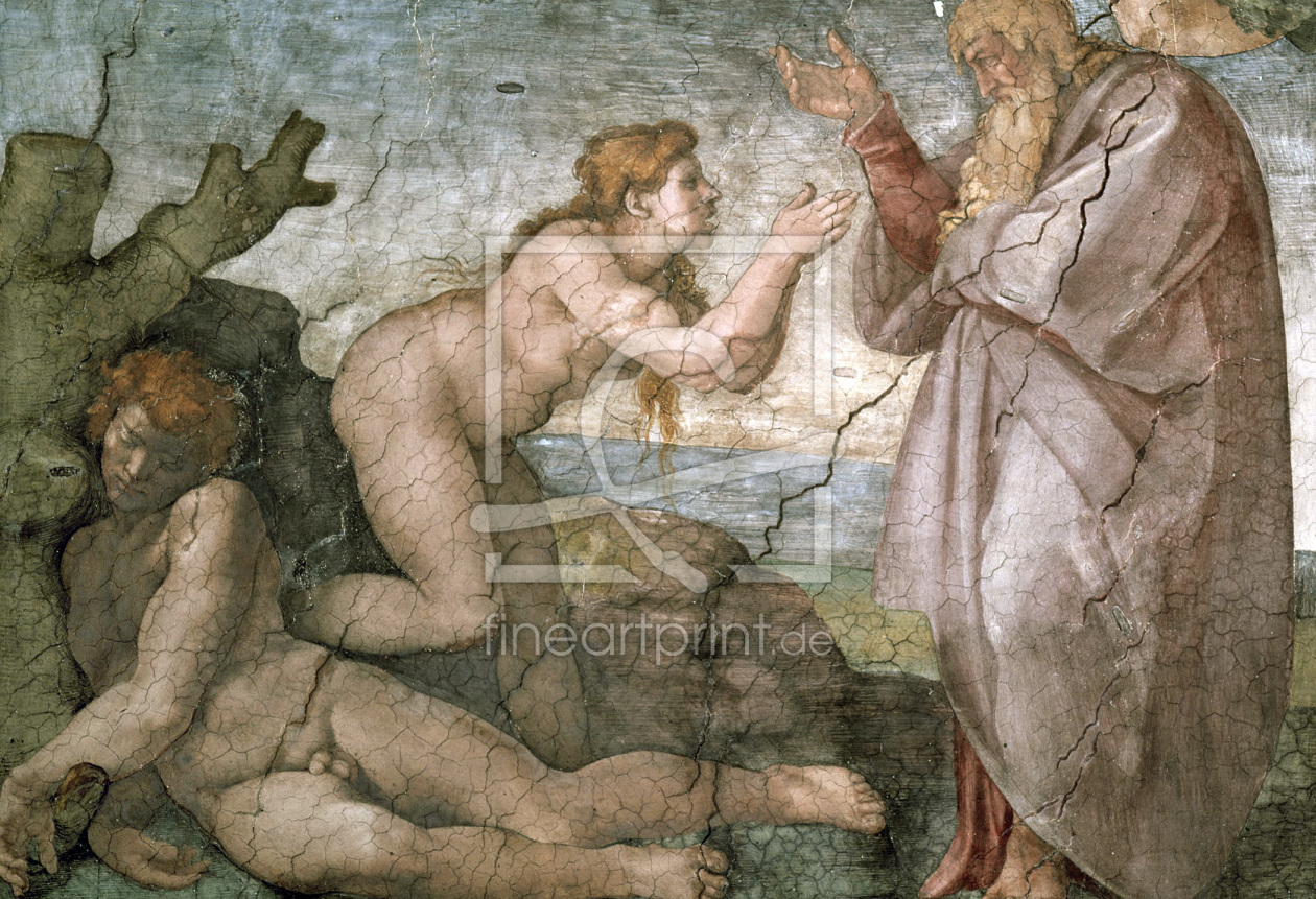 Bild-Nr.: 30007318 Creation of Eve / Michelangelo / c.1510 erstellt von Buonarroti, Michelangelo (Michelangelo di Lodovico Buonarroti Simoni)