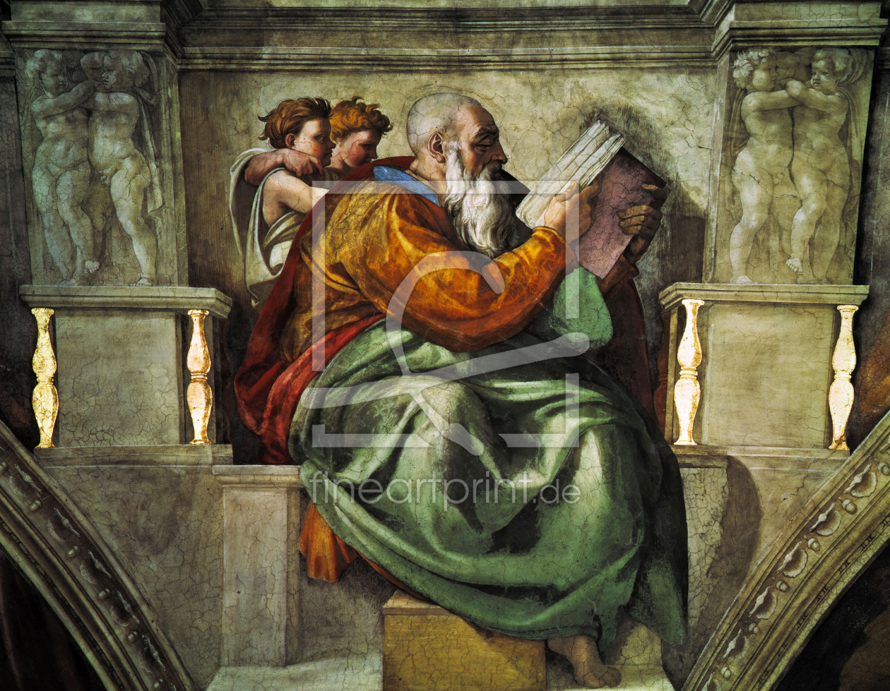 Bild-Nr.: 30007324 Michelangelo / Prophet Zacharias / 1509 erstellt von Buonarroti, Michelangelo (Michelangelo di Lodovico Buonarroti Simoni)