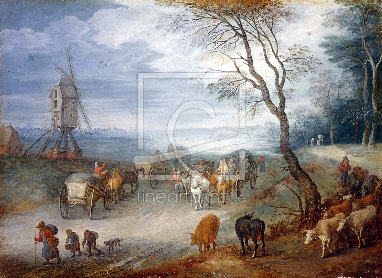 Bild-Nr.: 30007805 J.Brueghel t.E./ Land w. windmill/c.1611 erstellt von Jan Brueghel der Ältere