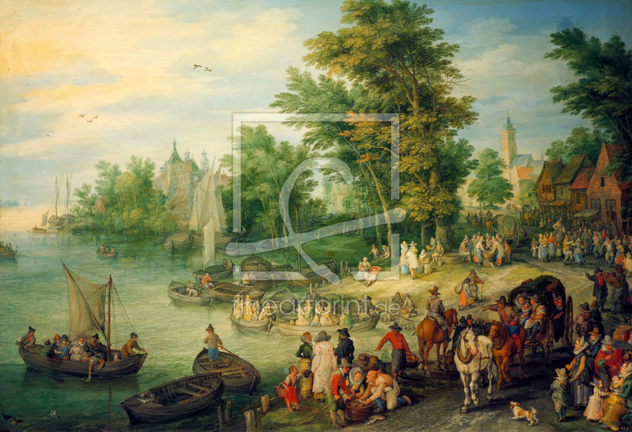 Bild-Nr.: 30007813 J.Brueghel t.E. / Landing-stage / 1615 erstellt von Jan Brueghel der Ältere