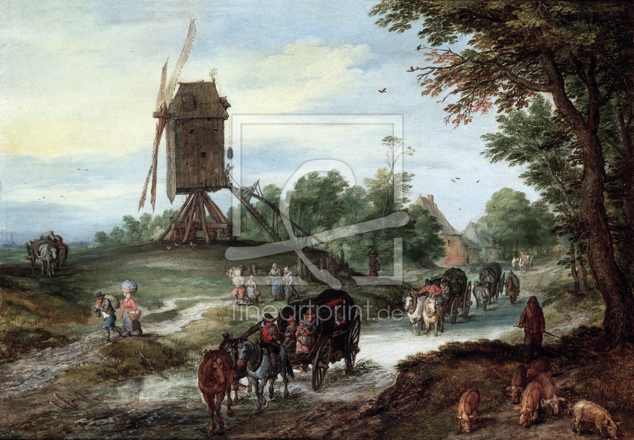 Bild-Nr.: 30007847 Jan Bruegel d.Ä./Überschwemmte Landstr. erstellt von Jan Brueghel der Ältere