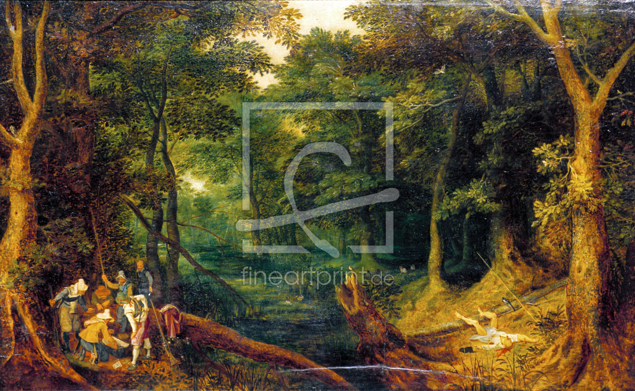 Bild-Nr.: 30007865 J.Brueghel d.Ä., Überfall im Wald erstellt von Jan Brueghel der Ältere